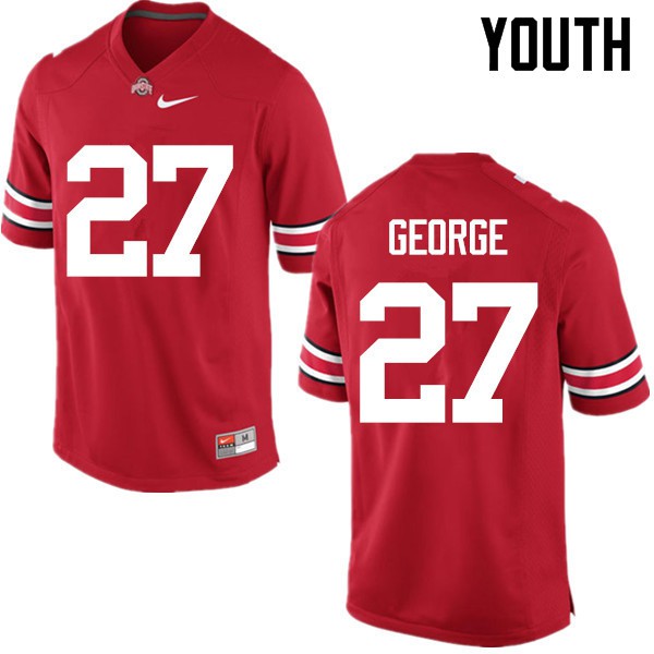 Ohio State Buckeyes #27 Eddie George Youth Stitch Jersey Red